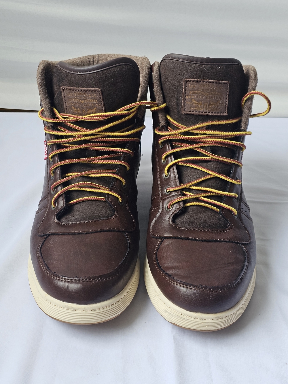Levi's Men's Mason Hi Top Sneaker Boots - Brown Leather & Suede